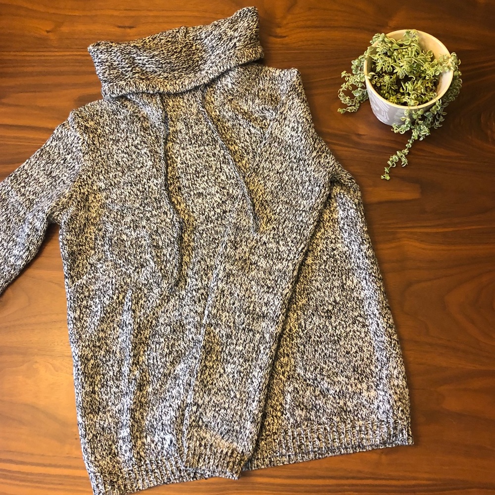 Cowl Neck Marled Sweater